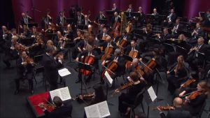 Conducted by Gerard Schwarz, All-Star Orchestra performs Benjamin Britten "The young person's guide to the orchestra".