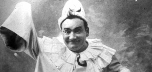 Enrico Caruso, in the lead role in Leoncavallo's opera Pagliacci (Clowns). (1910) - featured
