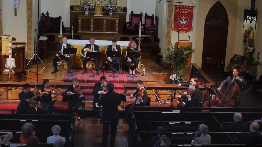 Conducted by Vincent Lionti, the Downtown Sinfonietta Chamber Ensemble performs Mozart Symphony No. 17 in G major, K. 129.