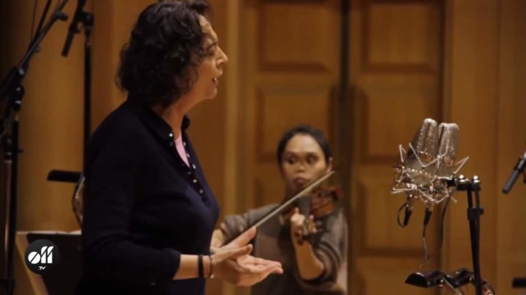 Nathalie Stutzmann recording Bach Erbarme Dich