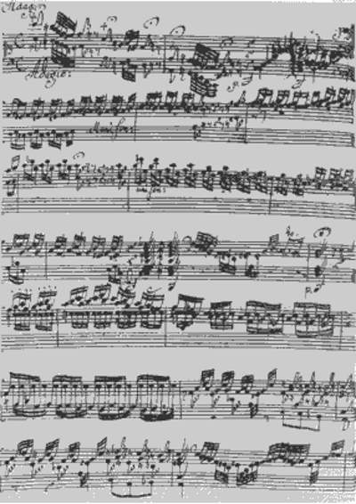 The oldest surviving manuscript of Toccata and Fugue in D minor, BWV 565