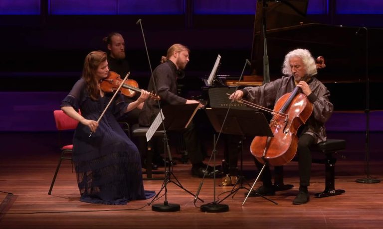 Denis Kozhukhin (piano), Janine Jansen (violin), and Mischa Maisky (cello) perform Pyotr Ilyich Tchaikovsky Piano Trio