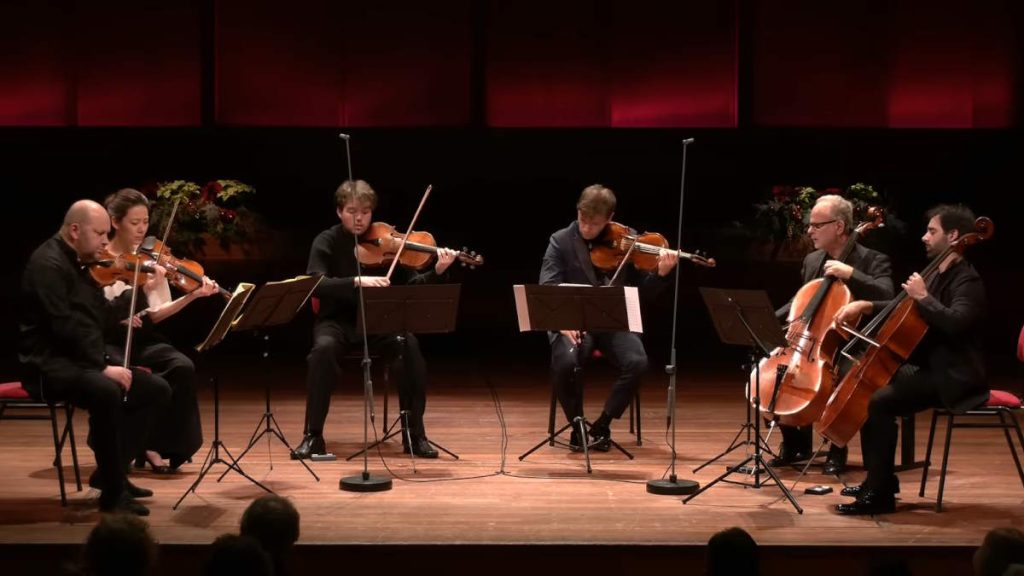 Boris Brovtsyn (violin), Clara-Jumi Kang (violin), Amihai Grosz (viola), Timothy Ridout (viola), Pablo Ferrández (cello), and Zvi Plesser (cello) perform Brahms String Sextet No. 2.
