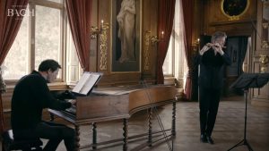 Marten Root (flute) and Menno van Delft (harpsichord) perform Bach Flute Sonata in A major, BWV 1032