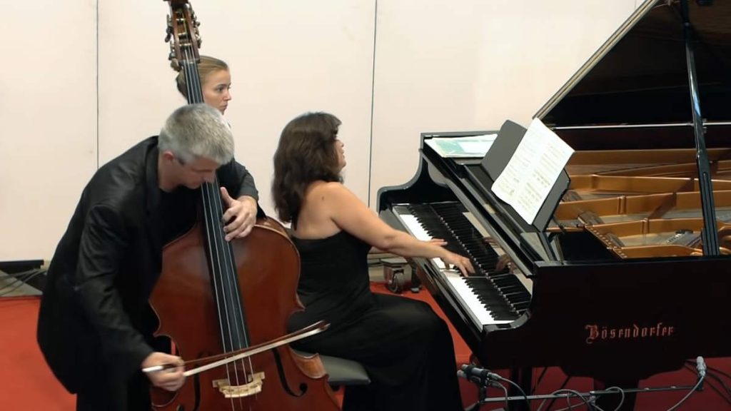 Božo Paradžik (double bass) and Mira Wollmann (piano) perform Schubert Arpeggione Sonata