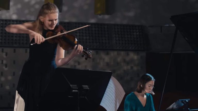 Dutch violinist Charlotte Spruit and the Dutch pianist Yang Yang Cai perform Debussy Sonata in G minor for Violin and Piano, L. 140.